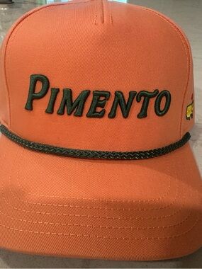 Masters Orange Trucker Hat with Green 'Pimento' Embroidery